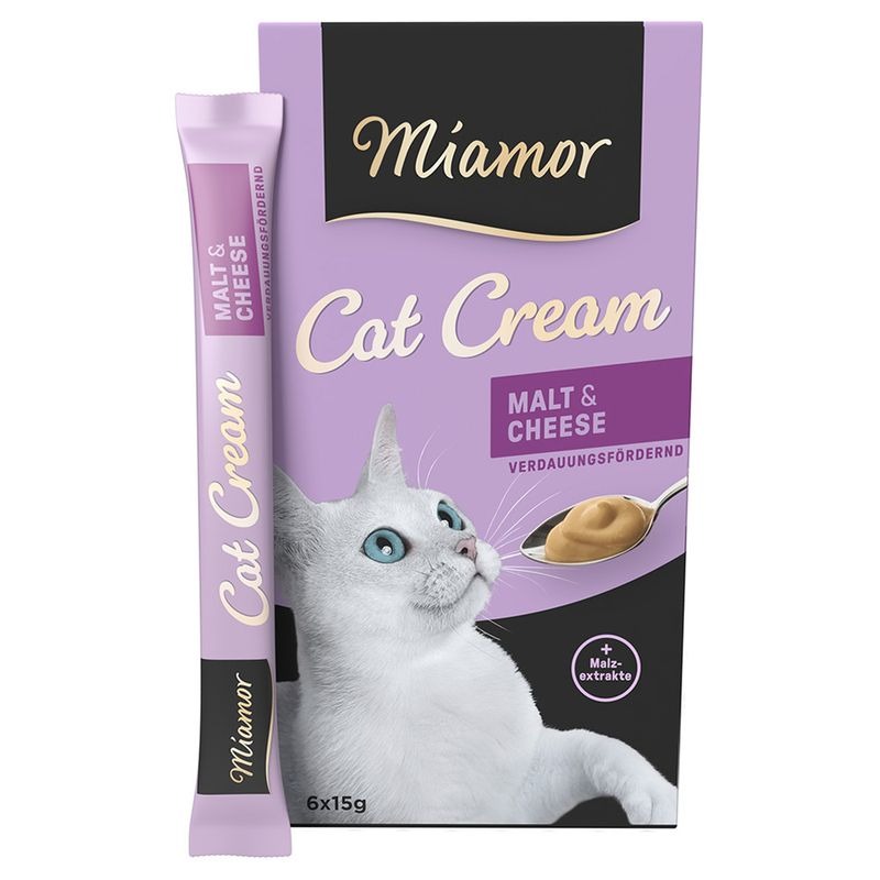 Miamor Cream Malt Cheese kaķu gardums krēms kaķiem ar iesalu un sieru 15 g N6