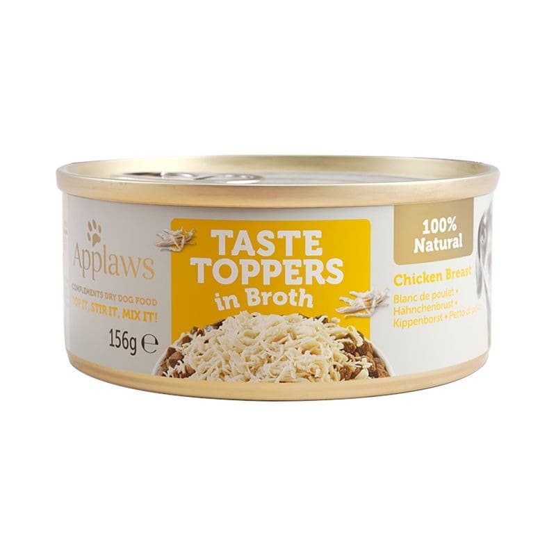APPLAWS DOG TOPPERS konservi suņiem Vistas krūtiņa buljonā 156g