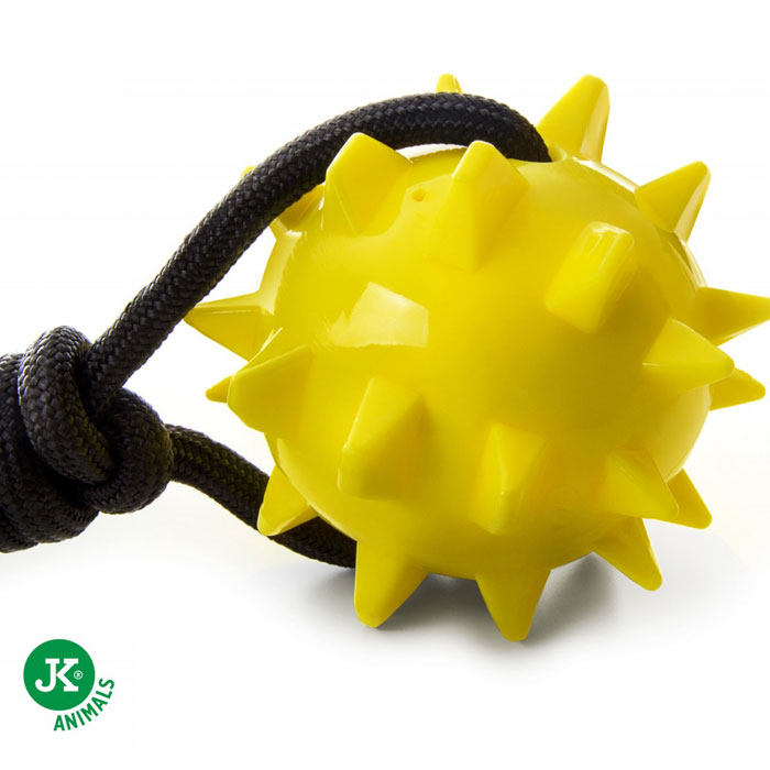JK suņu rotaļlieta TPR Virve ar bumbu 39cm