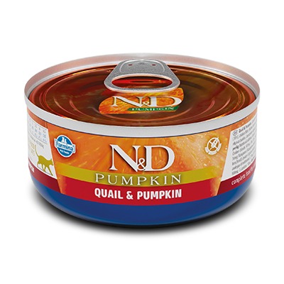 FARMINA N&D CAT PUMPKIN QUAIL kaķu konservi Paipala, ķirbis 70g