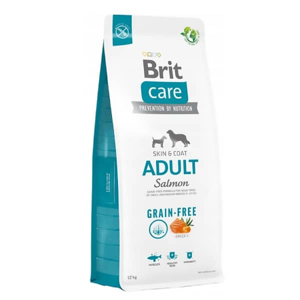 BRIT CARE DOG ADULT SALMON sausā barība suņiem Lasis 12kg