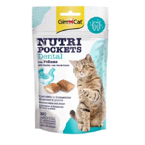 GimCat Nutri Pockets Dental kaķu gardums zobu tīrīšanai 60 g