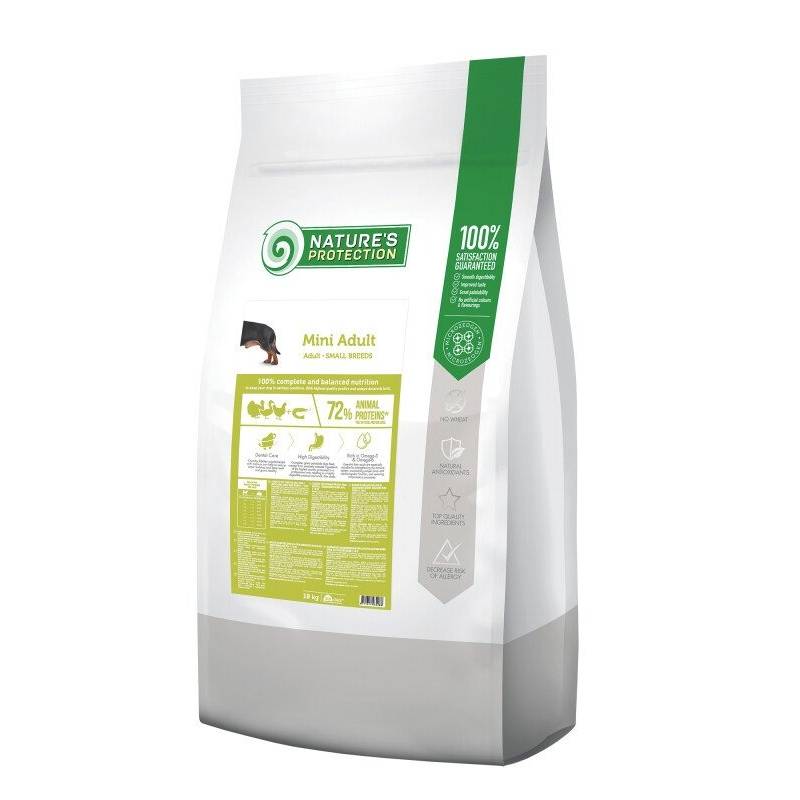 NATURE`S PROTECTION DOG MINI sausā barība suņiem Mājputni 18kg