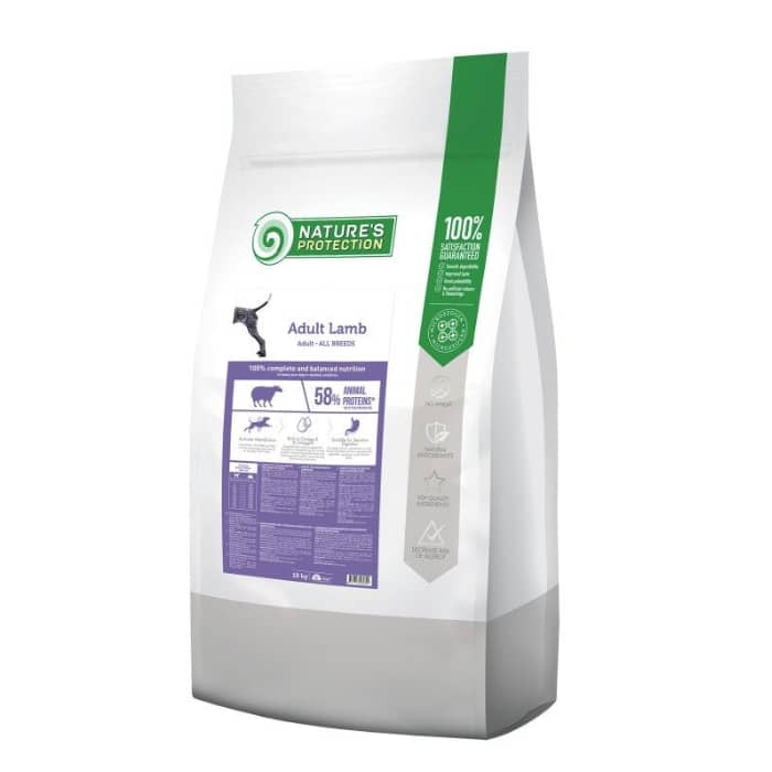 NATURE`S PROTECTION DOG LAMB sausā barība suņiem Jērs 18kg