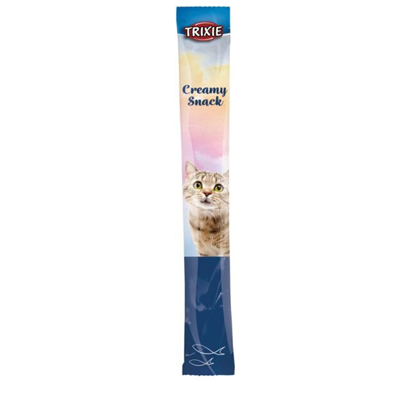 TRIXIE CREAMY FISH krēmīgs gardums kaķiem Baltas zivis 14g x5