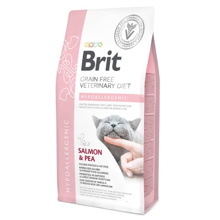 Brit Veterinary Diet Hypoallergenic veterinārā kaķu barība alerģijām 2 kg