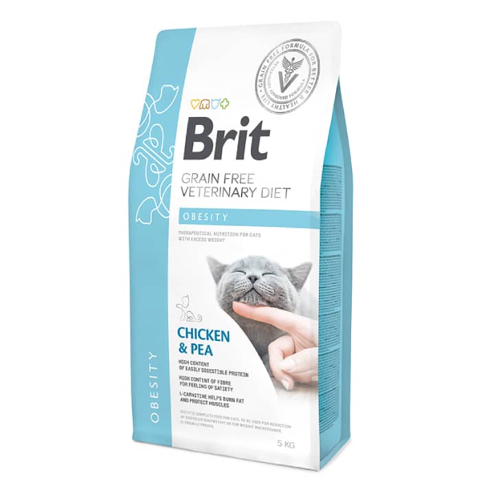 Brit Veterinary Diet Obesity veterinārā kaķu barība svara kontrolei 5 kg