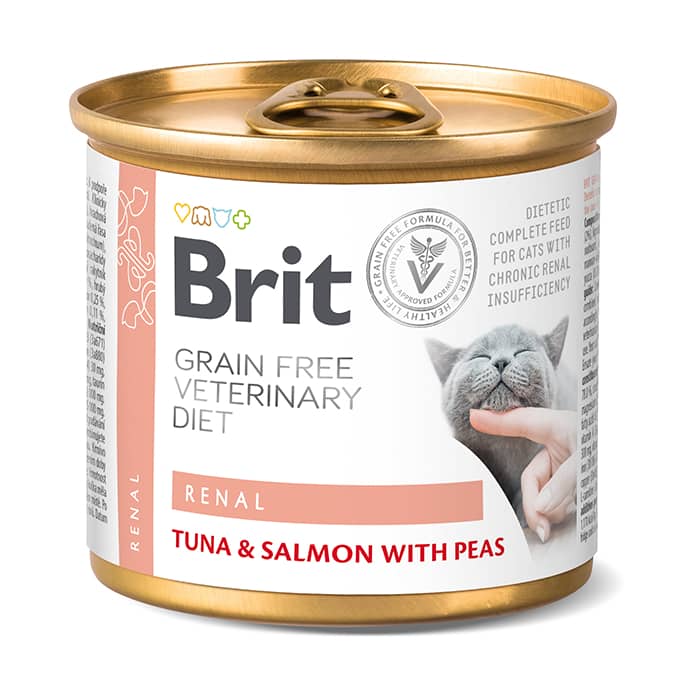 Brit Veterinary Diet Renal veterinārie konservi kaķiem nierēm 200 g