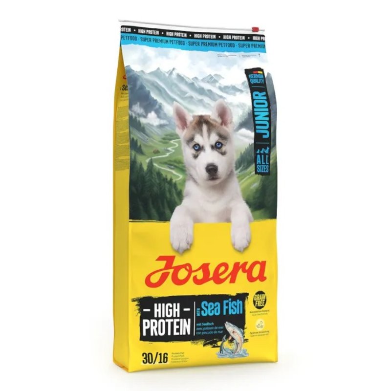 Josera High Protein Junior Sea Fish sausā suņu barība kucēniem bezgraudu ar jūras zivīm 12.5 kg