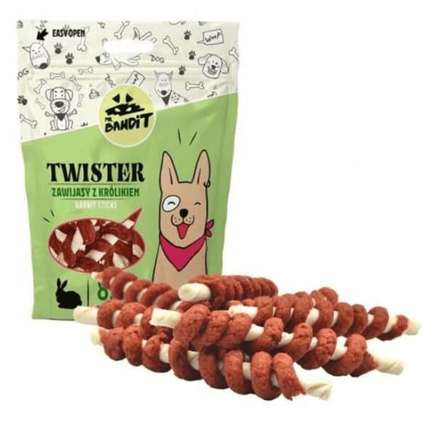 MR.BANDIT TWISTER RABBIT gardums suņiem Vītas nūjiņas 16cm 500g