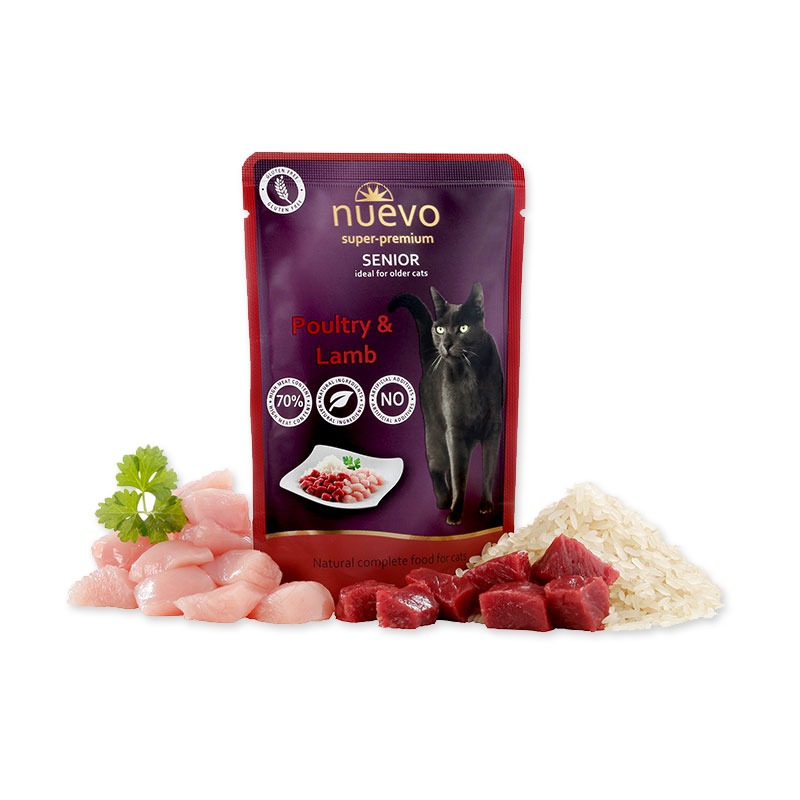 NUEVO CAT SENIOR POULTRY & LAMB konservi kaķiem Vista, jērs 85g