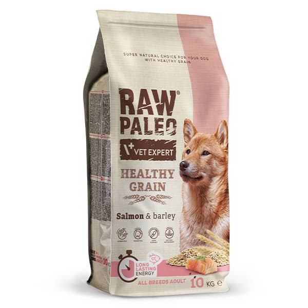 RAW PALEO HG SALMON sausā suņu barība Lasis, mieži 10kg