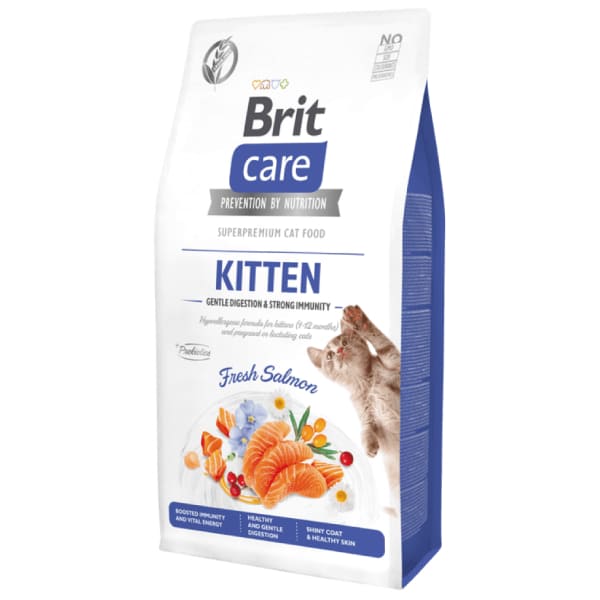 BRIT CARE СAT KITTEN SALMON sausā barība kaķēniem Lasis 2kg