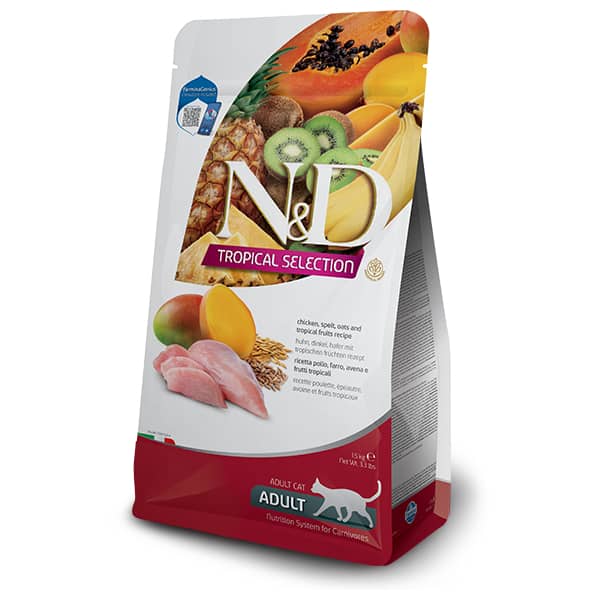 FARMINA N&D CAT LG TROPICAL CHICKEN kaķu barība Vista 4kg