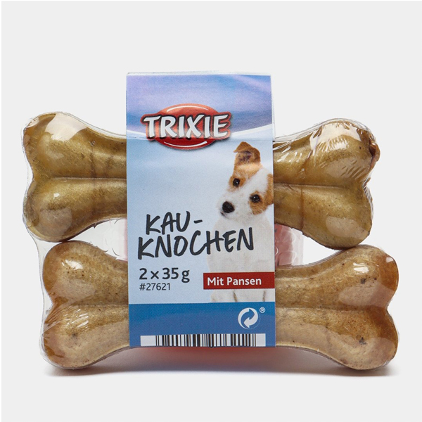 Trixie Chewing Bone Tripe gardums suņiem Presēts kauls pildīts ar ķuņģi 10cm 2x35g
