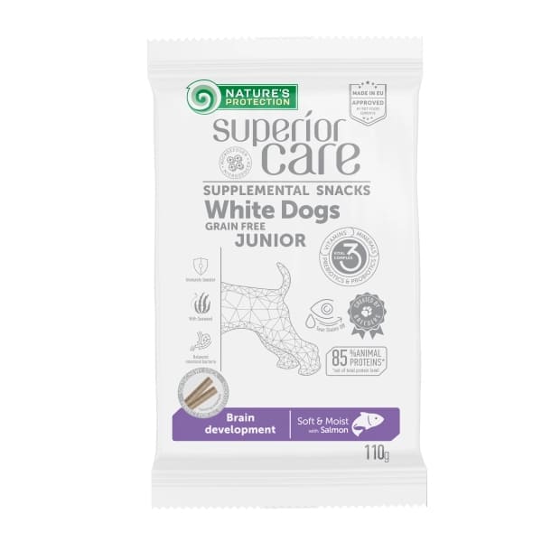 NATURE'S PROTECTION SUPERIOR SNACK BRAIN gardums kucēniem ar lasi 110g