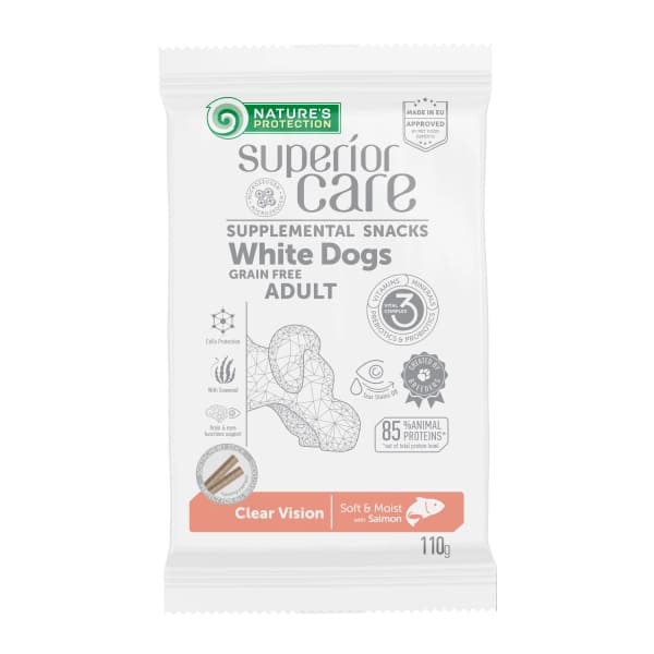 NATURE'S PROTECTION SUPERIOR SNACK CLEAR VISION gardums suņiem Lasis 110g