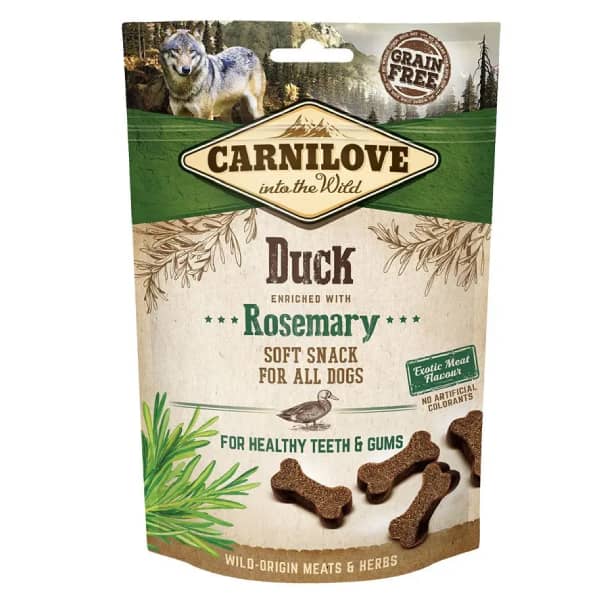 CARNILOVE DOG SNACK DUCK & ROSEMARY gardums suņiem Pīle 200g