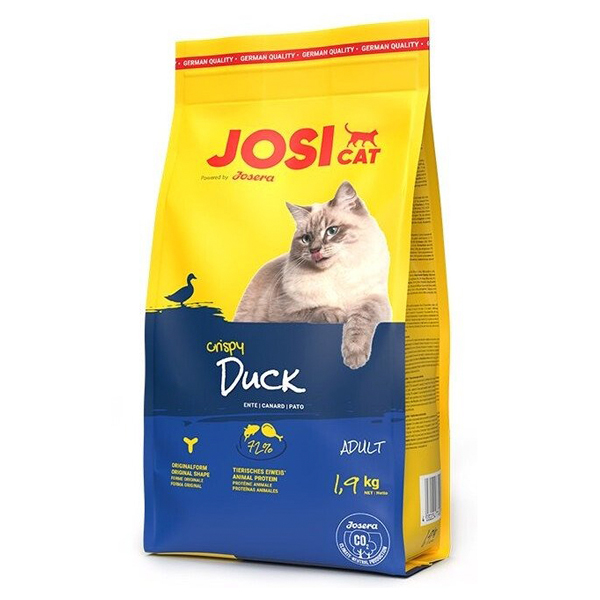 Josera JosiCat Crispy Duck sausā kaķu barība kaķiem ar pīli un zivīm 1.9 kg