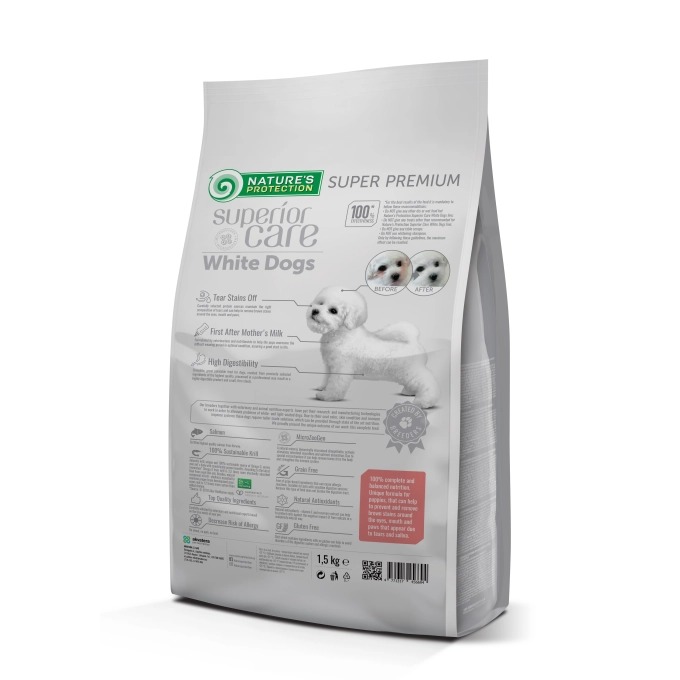 NATURE`S PROTECTION SUPERIOR PUPPY STARTER ALL WHITE sausā barība kucēniem Lasis 1.5kg