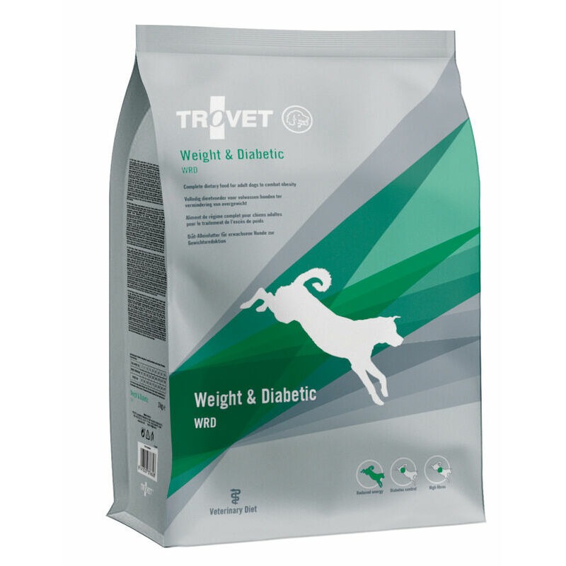 Trovet Weight & Diabetic WRD veterinārā suņu barība diabētam 3 kg