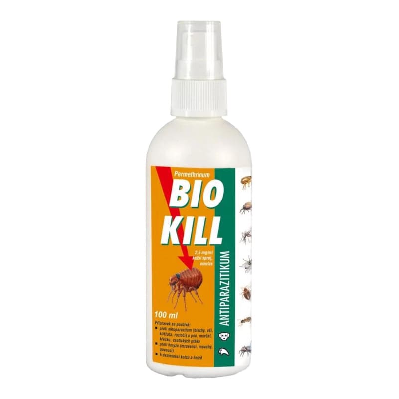 Bio Kill pretblusu aerosols suņiem un videi 2.5 mg/ml 100 ml