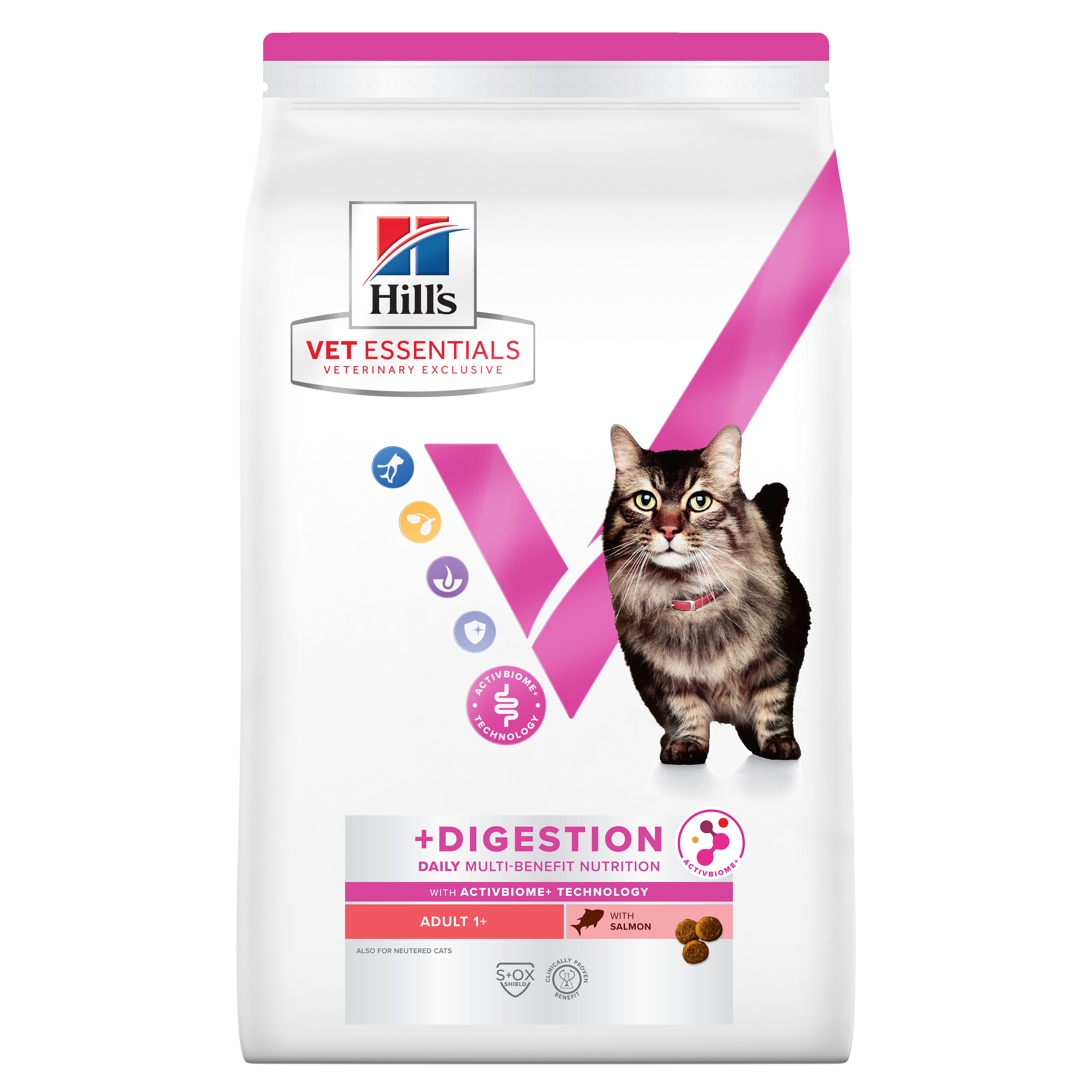Hill’s Vet Essentials Digestion veterinārā kaķu barība gremošanai ar lasi 1.5 kg