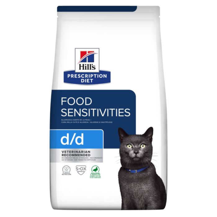 Hill’s Prescription Diet D/D Food Sensitivities veterinārā kaķu barība alerģijām ar pīli 3 kg