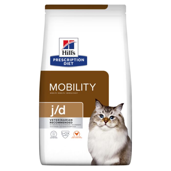 Hill’s Prescription Diet J/D Mobility veterinārā kaķu barība locītavām ar vistu 1.5 kg