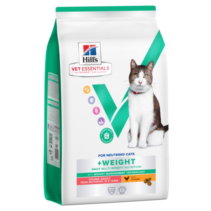 Hill’s Vet Essentials Weight Neutered veterinārā kaķu barība sterilizētiem kaķiem ar vistu 8 kg