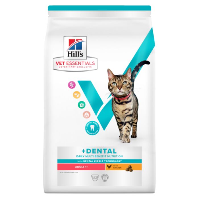 Hill’s Vet Essentials Dental Health veterinārā kaķu barība zobiem ar vistu 6.5 kg
