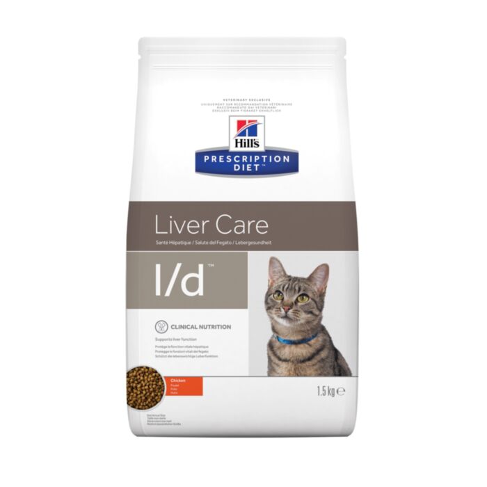 Hill’s Prescription Diet L/D Liver Care veterinārā kaķu barība aknām ar vistu 1.5 kg