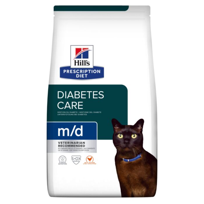 Hill’s Prescription Diet M/D Diabetes Care veterinārā kaķu barība diabētam 1.5 kg