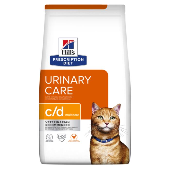 Hill’s Prescription Diet C/D Multicare Urinary Care veterinārā kaķu barība urīnceļiem ar vistu 8 kg