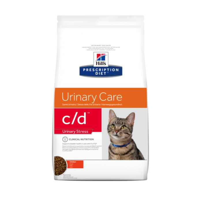 Hill’s Prescription Diet C/D Stress Urinary Care veterinārā kaķu barība urīnceļiem 8 kg