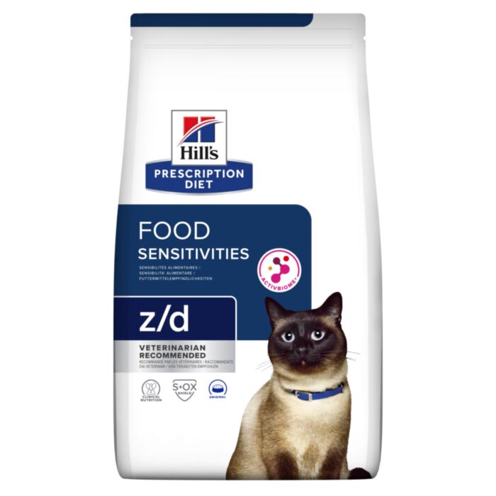 Hill’s Prescription Diet Z/D Food Sensitivities veterinārā kaķu barība alerģijām ar vistu 1.5 kg