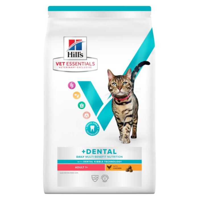 Hill’s Vet Essentials Dental Health veterinārā kaķu barība zobiem ar vistu 1.5 kg