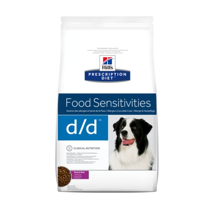 Hill’s Prescription Diet D/D Food Sensitivities veterinārā suņu barība alerģijām ar pīli 12 kg