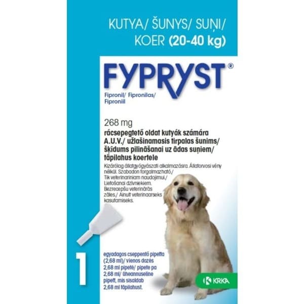 Fypryst pretblusu pilieni suņiem 20–40 kg 268 mg N1
