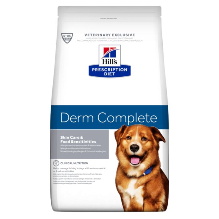 Hill’s Prescription Diet Derm Complete veterinārā suņu barība ādai 12 kg