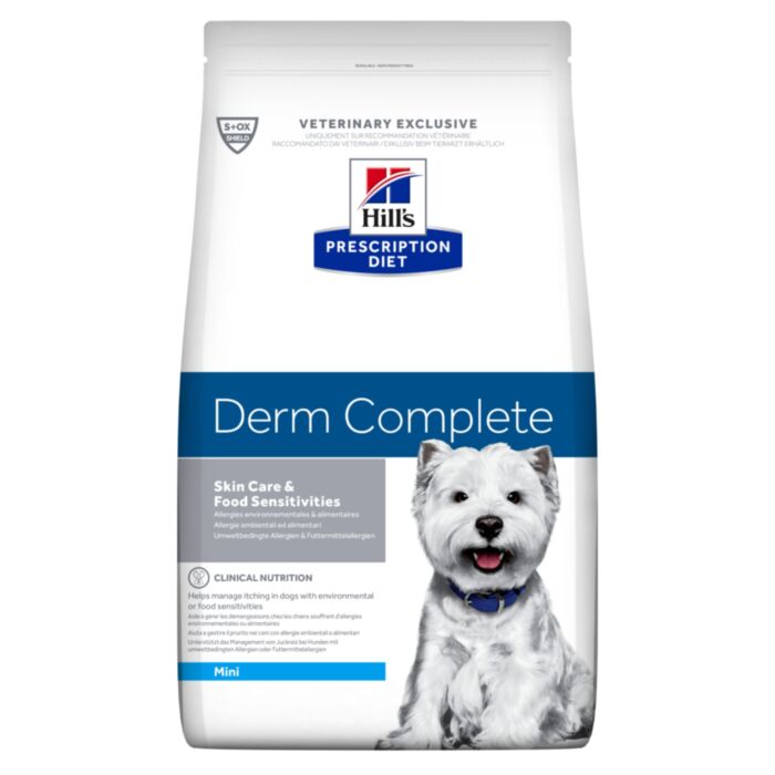 Hill’s Prescription Diet Derm Complete Mini veterinārā suņu barība ādai mazām šķirnēm 6 kg