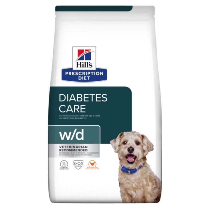 Hill’s Prescription Diet W/D Diabetes Care veterinārā suņu barība diabētam 4 kg