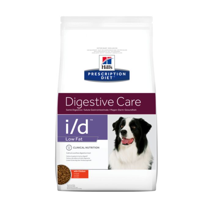 Hill’s Prescription Diet I/D Low Fat Digestive Care veterinārā suņu barība gremošanai 12 kg