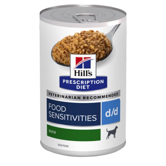 Hill’s Prescription Diet D/D Food Sensitivities veterinārie konservi suņiem alerģijām ar pīli 370 g