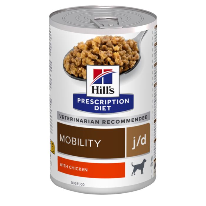 Hill’s Prescription Diet J/D Mobility veterinārie konservi suņiem locītavām ar vistu 370 g