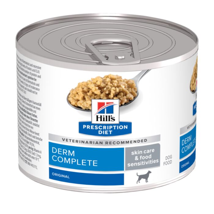 Hill’s Prescription Diet Derm Complete veterinārie konservi suņiem ādai 200 g