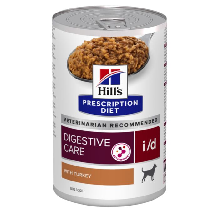 Hill’s Prescription Diet I/D Digestive Care veterinārie konservi suņiem gremošanai ar tītaru 360 g
