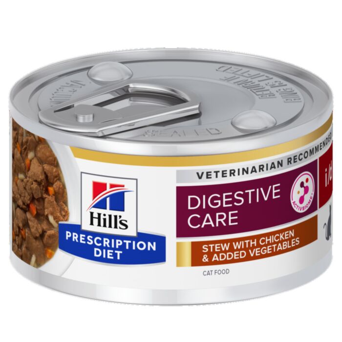 Hill’s Prescription Diet I/D Digestive Care veterinārie konservi kaķiem gremošanai ar vistu 82 g