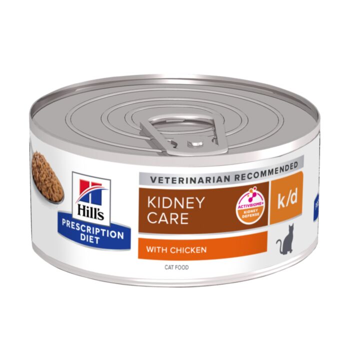 Hill’s Prescription Diet K/D Kidney Care veterinārie konservi kaķiem nierēm ar vistu 156 g