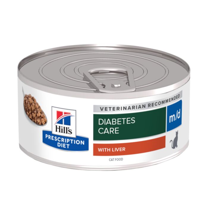 Hill’s Prescription Diet M/D Diabetes Care veterinārie konservi kaķiem diabētam ar aknām 156 g